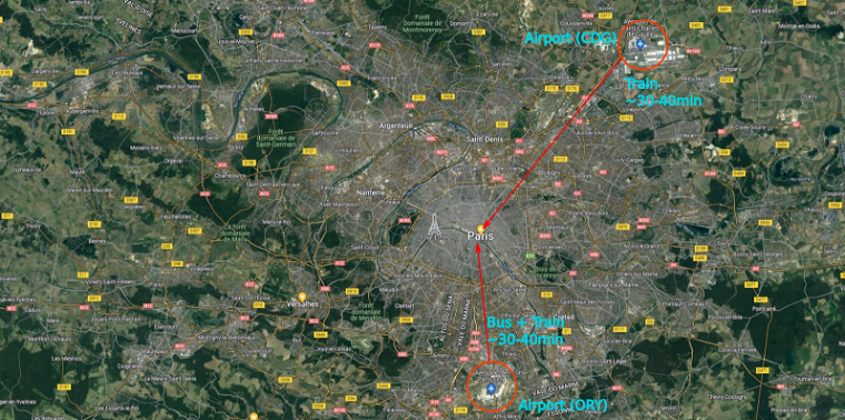 map of paris